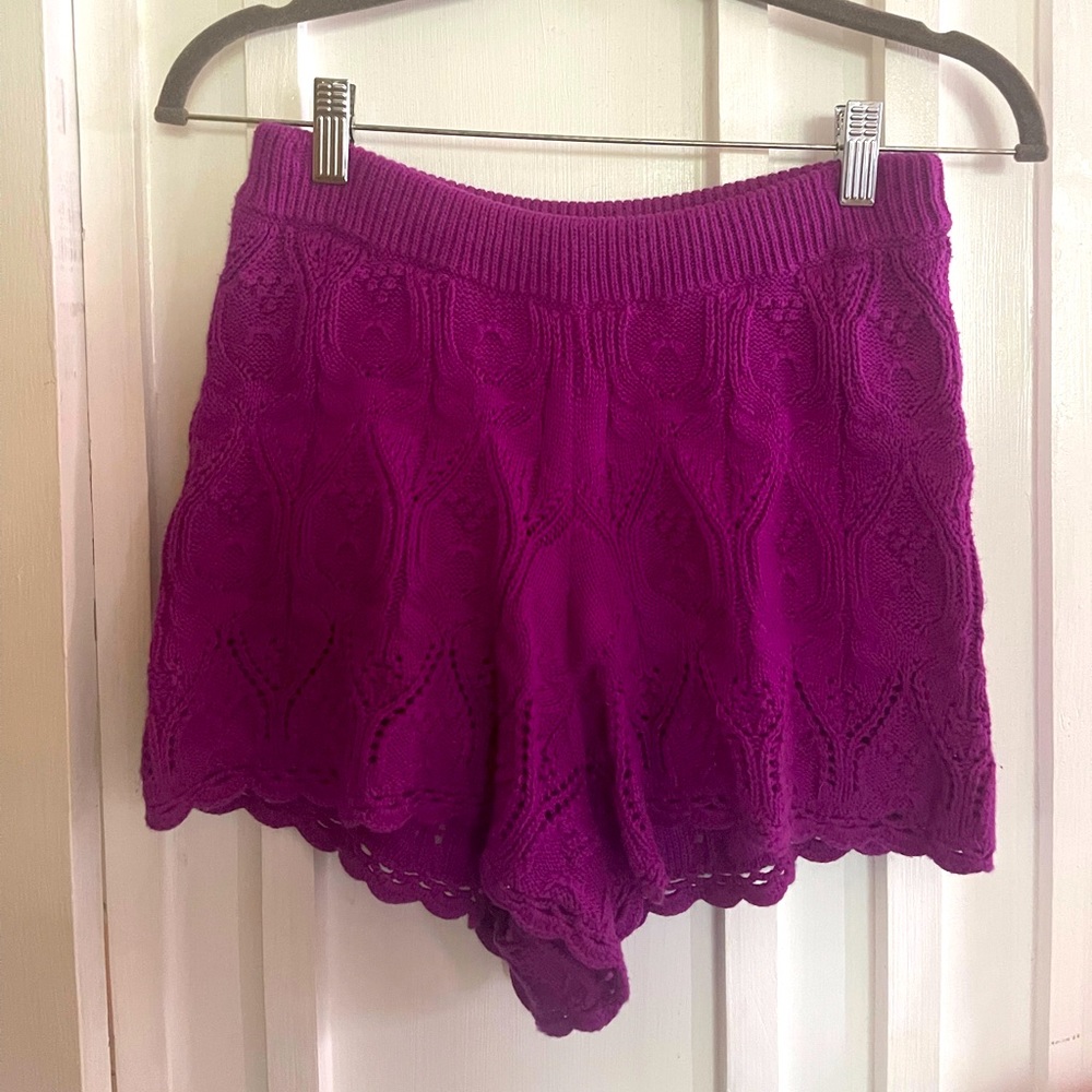 La Maille Sézane Purple Sweater Short